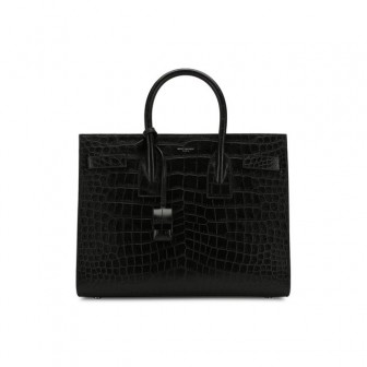 Сумка Sac De Jour Small с тиснением под крокодила Saint Laurent