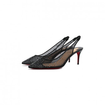 Текстильные туфли Follies Strass Christian Louboutin