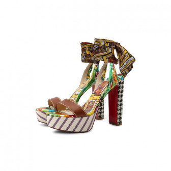 Комбинированные босоножки Desert Alta 130 Christian Louboutin