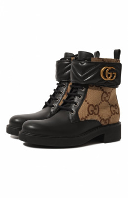 Комбинированные ботинки Marmont Gucci