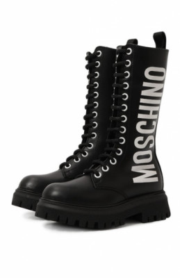 Кожаные сапоги Moschino