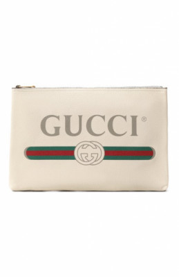 Кожаная папка для документов на молнии Gucci