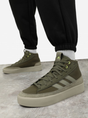 Кеды мужские adidas Znsored Hi Prem Leather, Зеленый