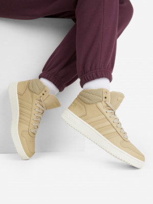 Кеды утепленные женские adidas Hoops 2.0 Mid, Бежевый