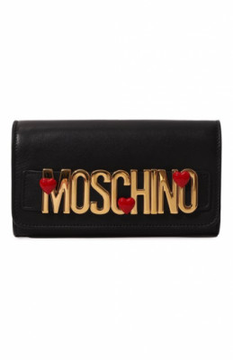 Кожаный кошелек на цепочке Moschino